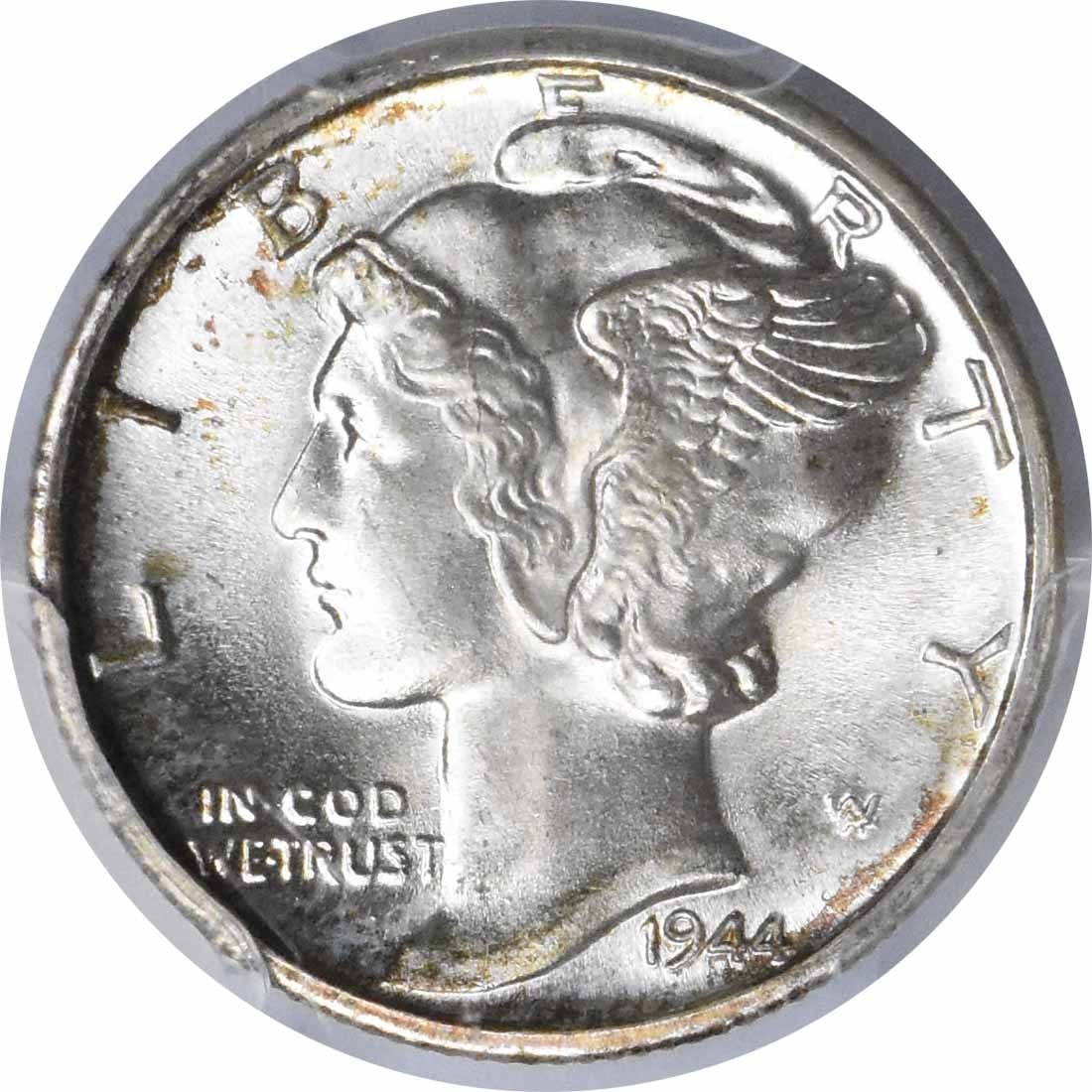 MS68FB Mercury Dime 1944-D Silver - 2