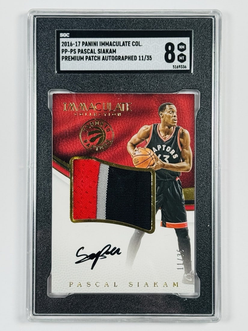 2016-17 IMMACULATE COLLECTION PASCAL SIAKAM #PP-PS PREMIUM PATCH AUTO/ 35 SGC 8 (1 of 2)