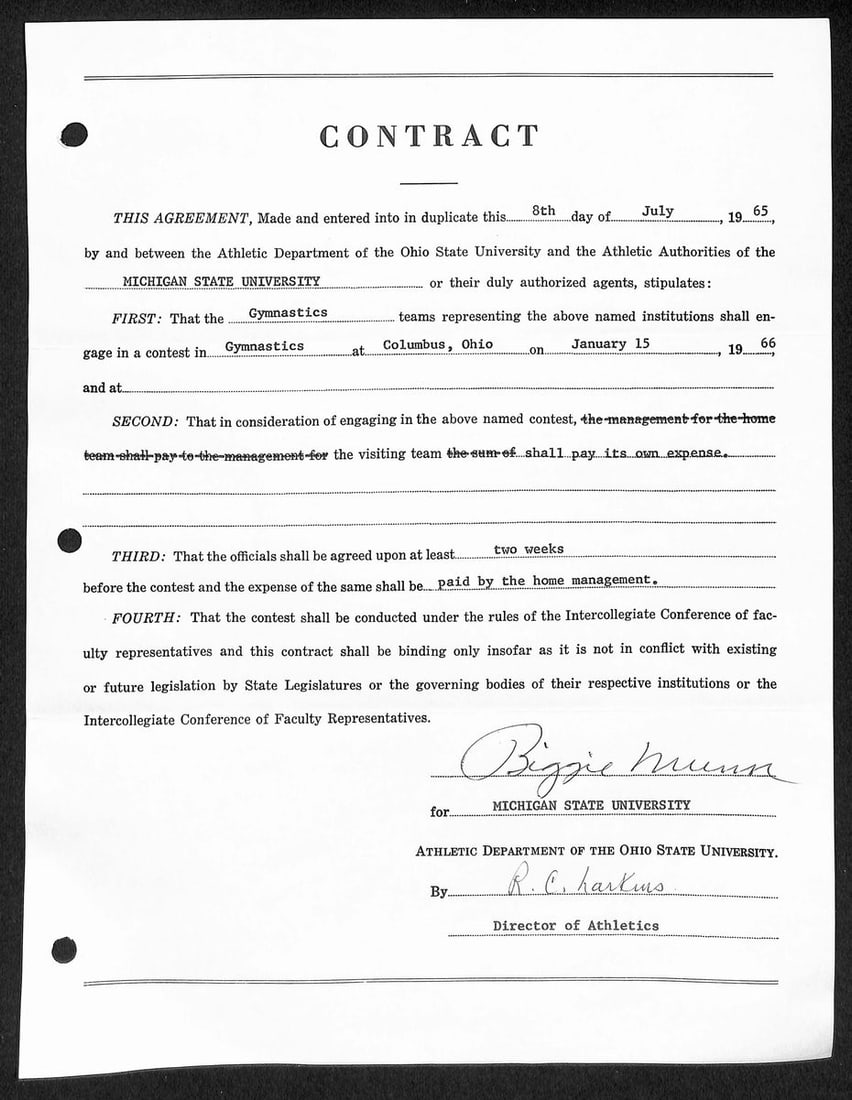 Biggie Munn HOF Michigan State Head Coach Signed/ Auto Contract JSA BA199639: Biggie Munn HOF Michigan State Head Coach Signed/ Auto Contract JSA BA199639 Item Specifics: Original/Reprint: Original Product: Photo Sport: Football Product Disclaimer: Not affiliated with any team 