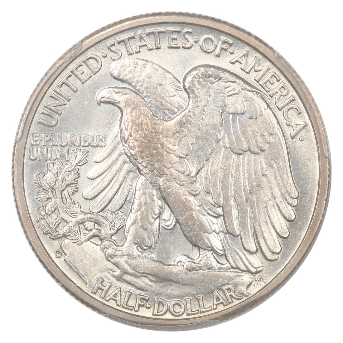 1944-D 50C PCGS MS65 (Hand Engraved Initials, FS-901) - 4