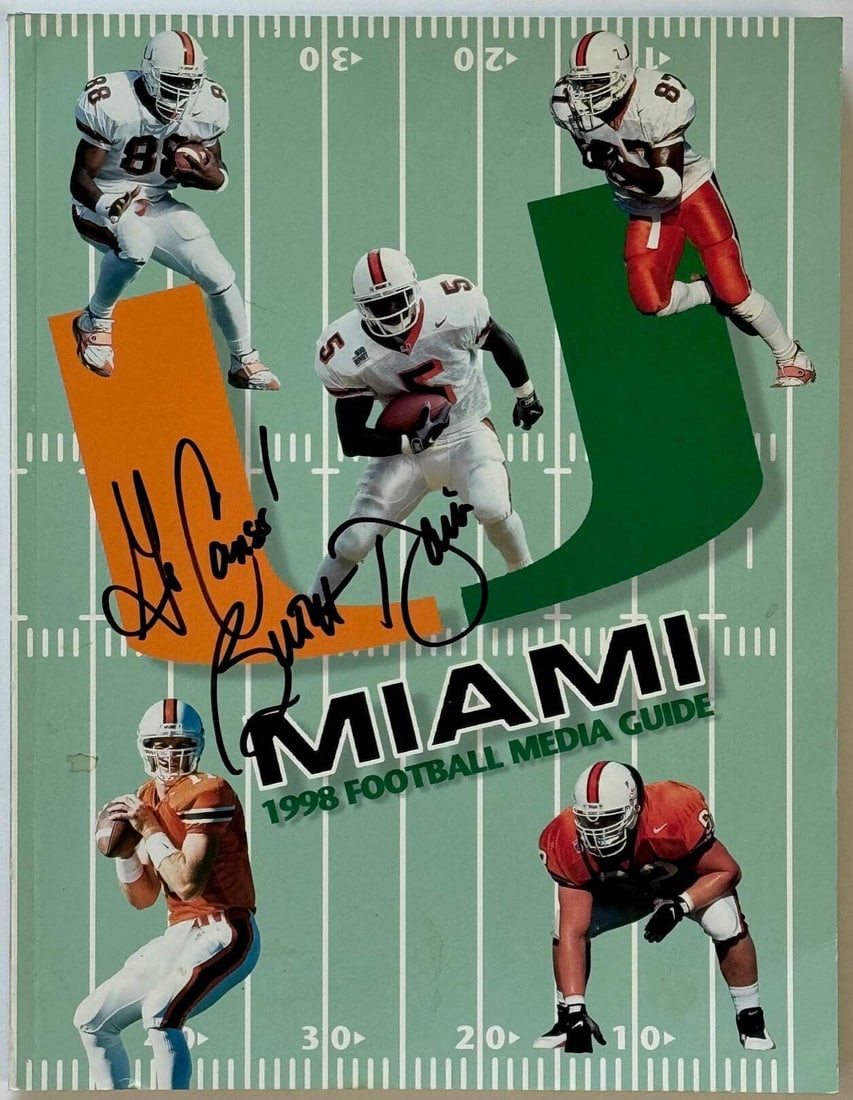 Butch Davis Autographed 1998 Miami Hurricanes Media Guide (1 of 2)