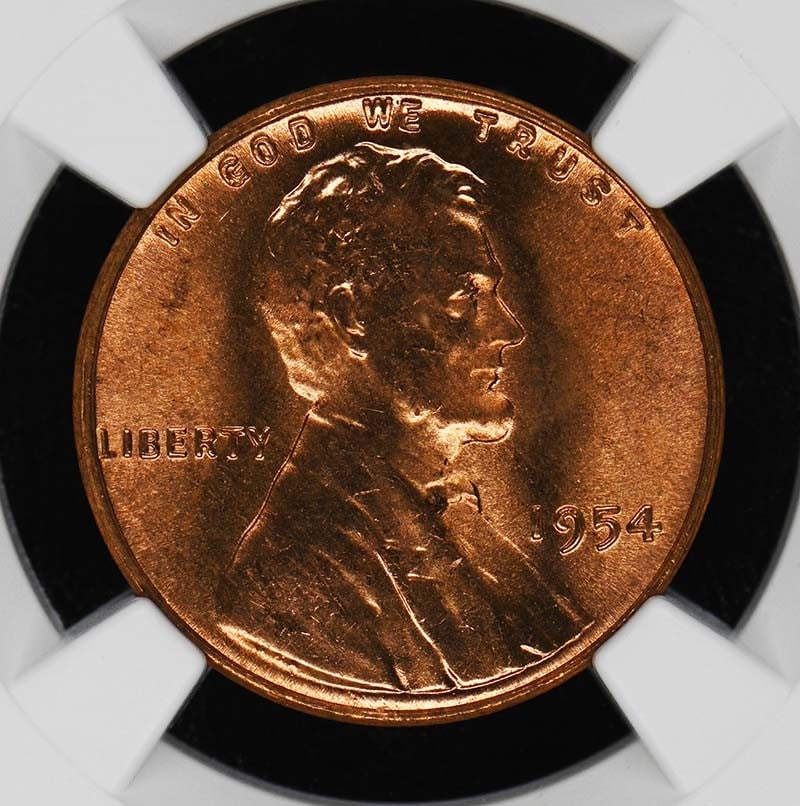 1954 Wheat Reverse Lincoln Cent 1C NGC MS66RD - 2