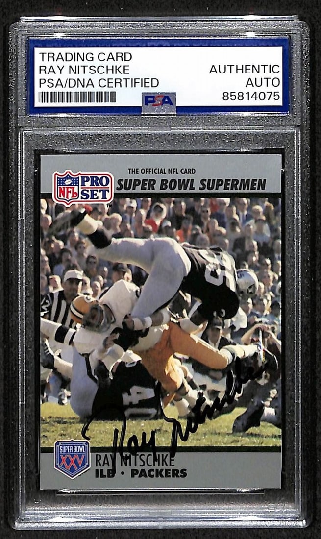 Ray Nitschke HOF Signed PSA 209399 DNA 92 Pro Set Autographed: Ray Nitschke HOF Signed PSA 209399 DNA 92 Pro Set Autographed Item Specifics: Original/Reprint: Original Product: Photo Sport: Football Product Disclaimer: Not affiliated with any team or league.