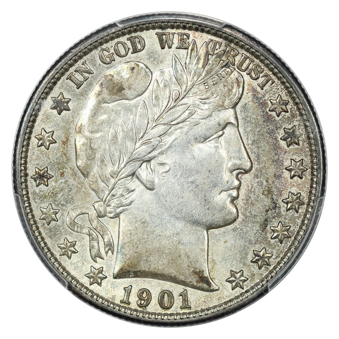 PCGS AU55 Barber Half Dollar 50C - 3