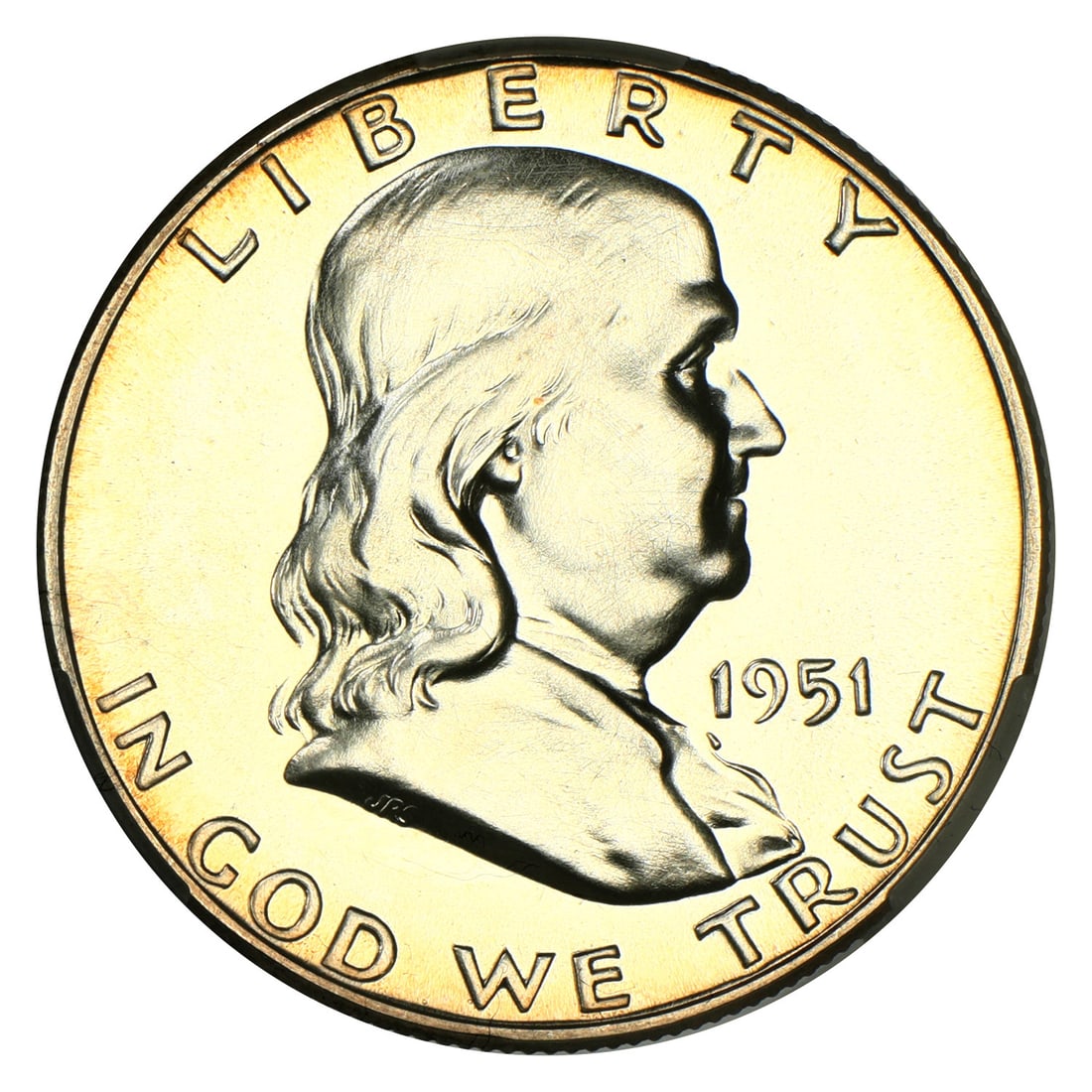 CACG 50C 1951 FRANKLIN HALF DOLLAR - 3