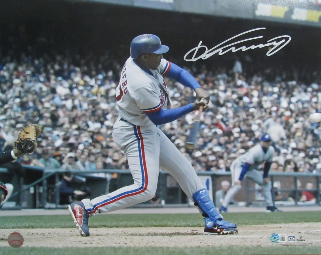 HOF Autographed 16x20 Photo Vladimir Guerrero Montreal Expos Beckett: HOF Autographed 16x20 Photo Vladimir Guerrero Montreal Expos Beckett Vladimir Guerrero's iconic Montreal Expos jersey hangs proudly in the background as he gazes out at the crowd, his Hall of Fame car