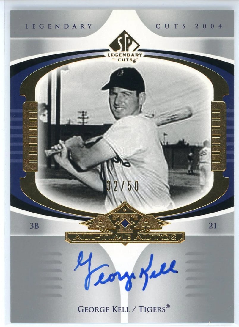 George Kell Autographed 2004 Upper Deck Legendary Cuts Card #AA-GK (1 of 2)