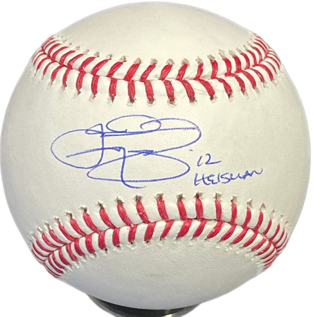Johnny Manziel "12 Heisman" Autographed Baseball (PSA) (1 of 2)