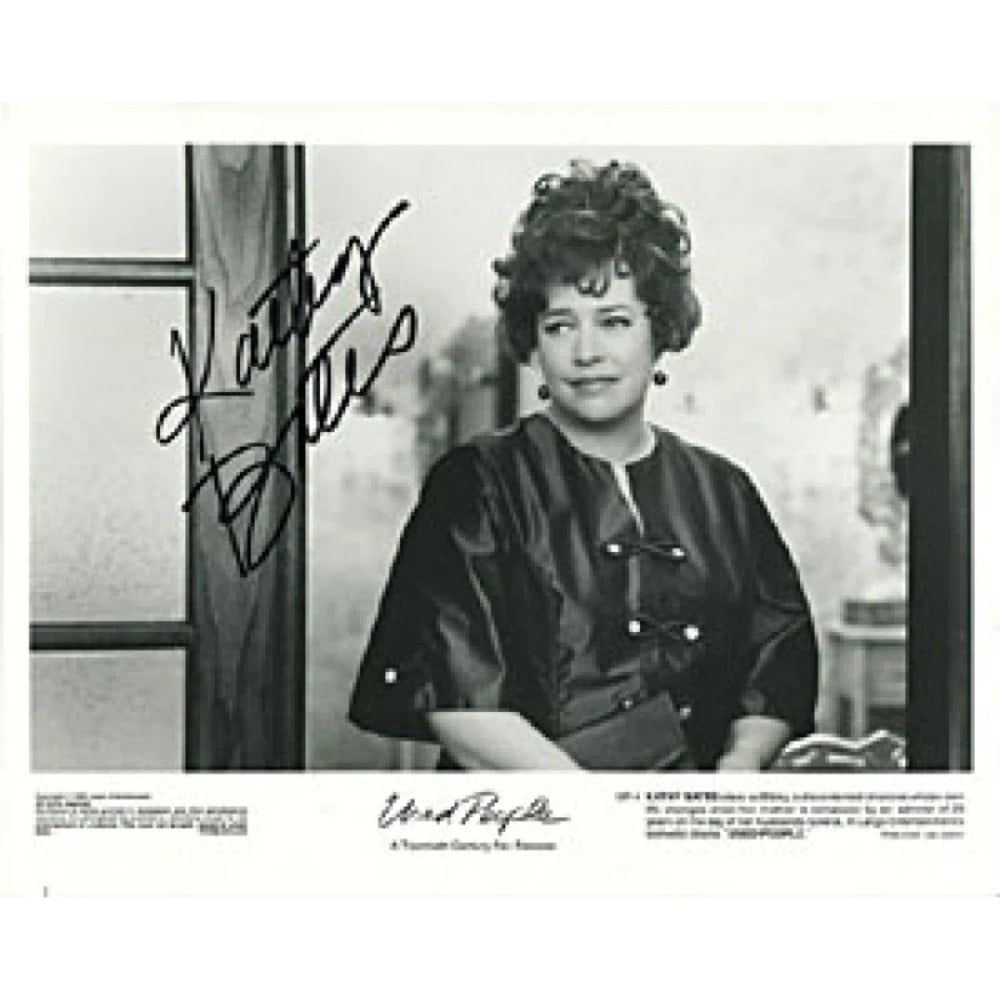 Kathy Bates signed 8x10 photo: Kathy Bates signed 8x10 photo Kathy Bates signed 8x10 photo, packed and shipped from Dania Beach Florida. This photo bears the signature of Kathy Bates, an American actress known for her iconic roles 
