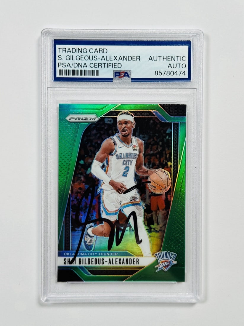 PANINI PRIZM SHAI GILGEOUS ALEXANDER 2024 25 GREEN AUTO (1 of 2)