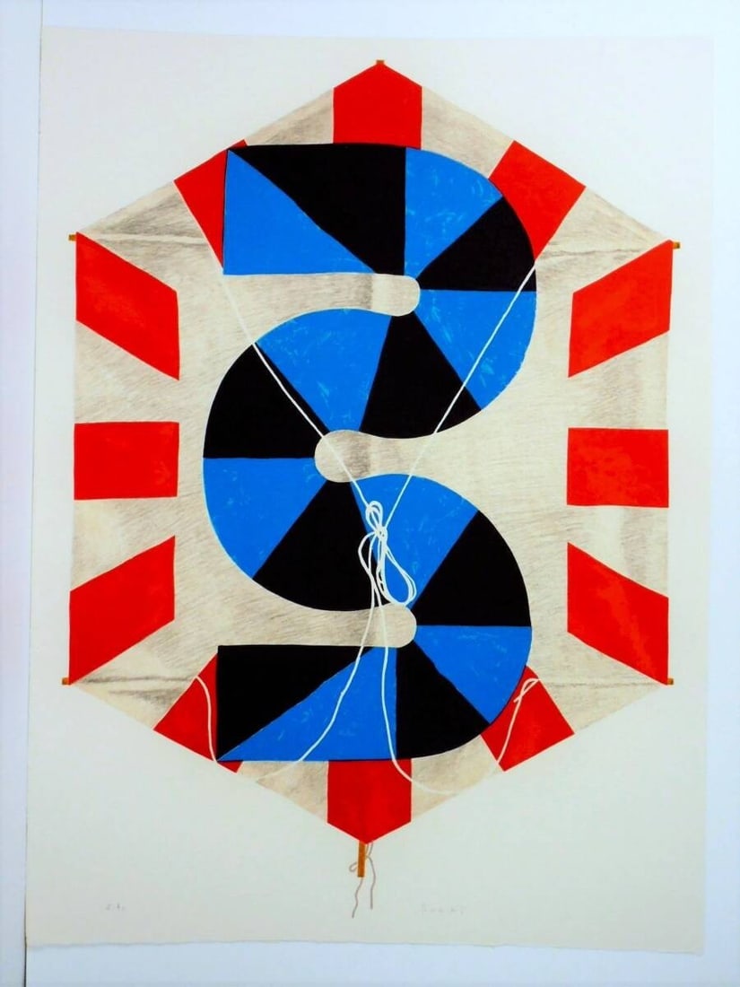Authentic Kite Lithograph Signed Sugai 1991 Only Sheet Marked ED EA - 2