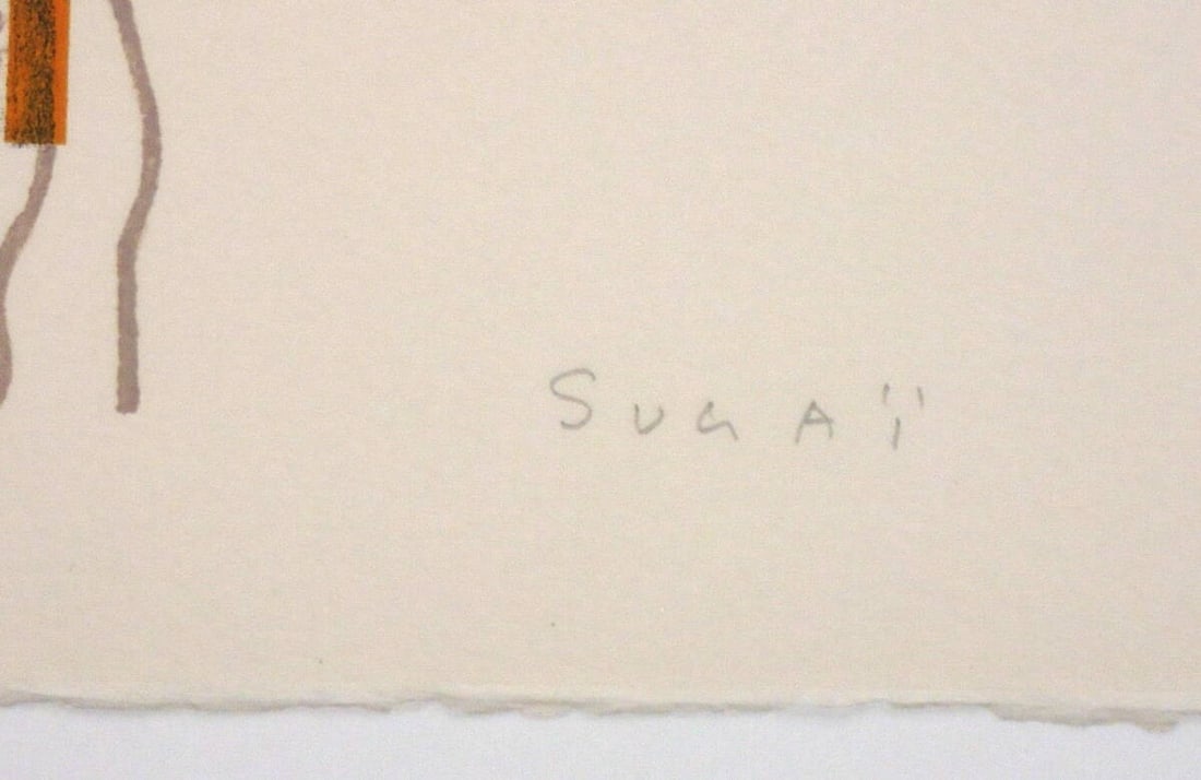 Authentic Kite Lithograph Signed Sugai 1991 Only Sheet Marked ED EA - 4