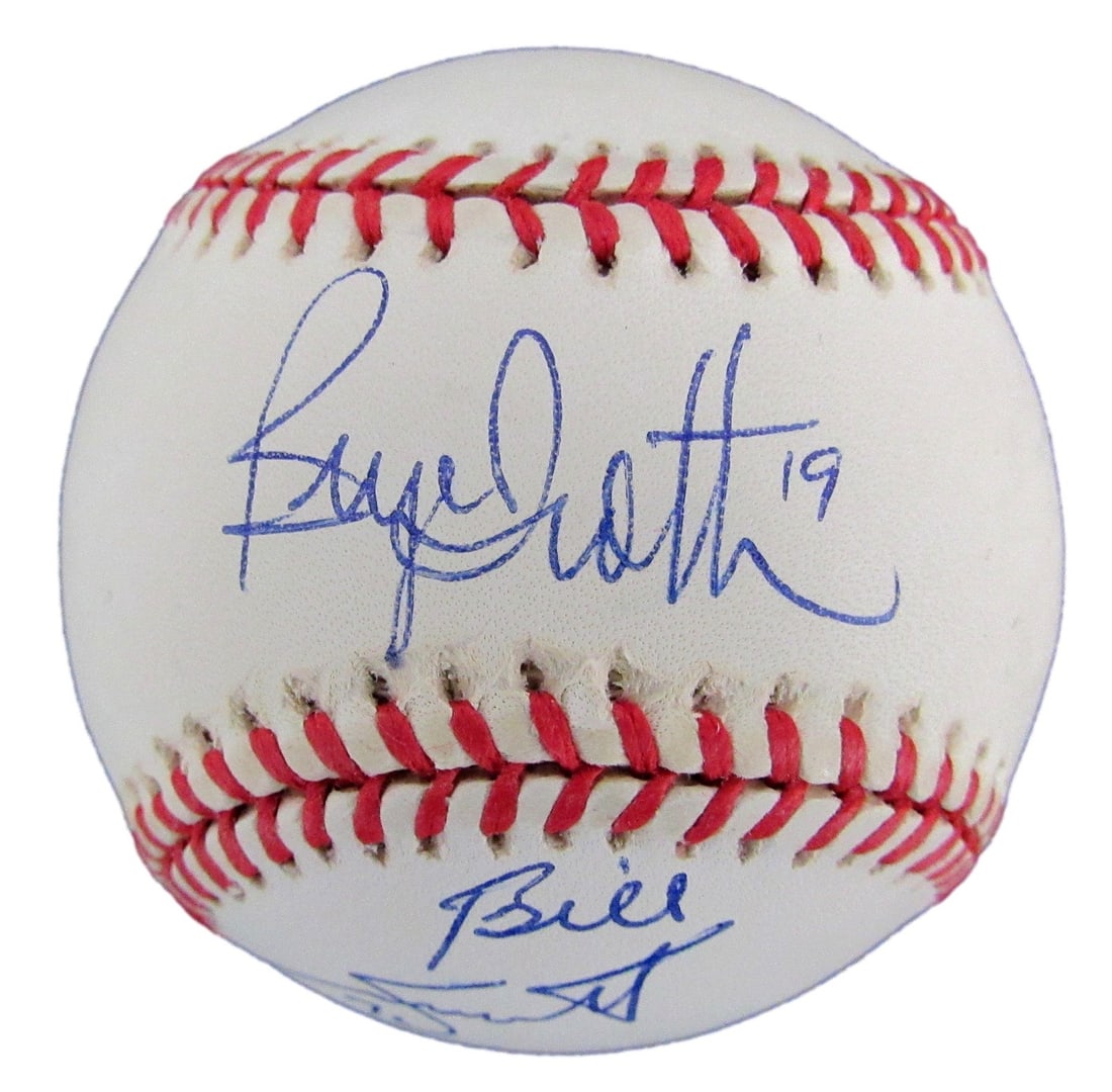 Bryan Trottier/ Billy Smith Signed/ Auto 1996 WS Baseball NY Islanders JSA 207765 (1 of 3)