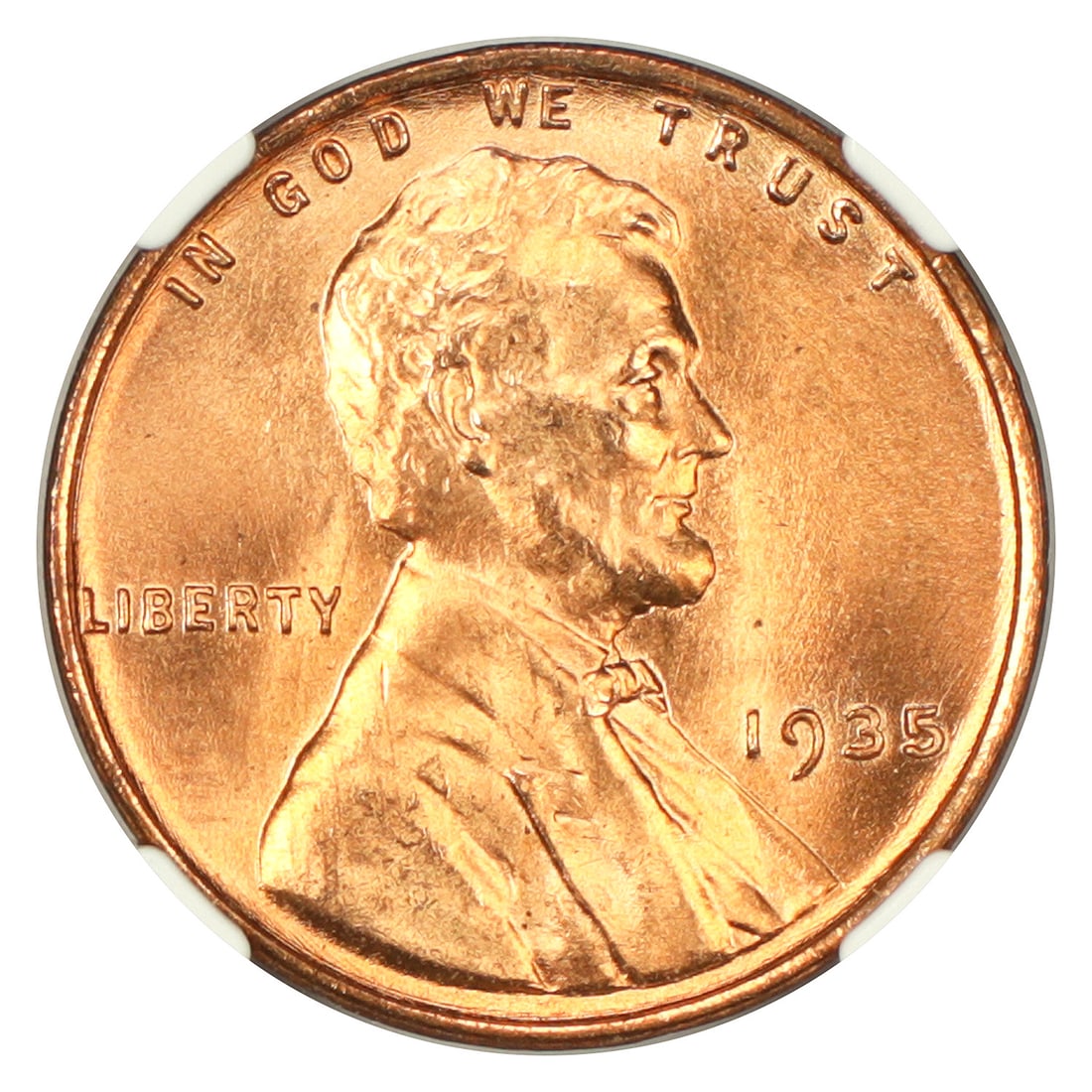 1935 1C NGC MS67RD - Lincoln Cent (Wheat Reverse) - 3