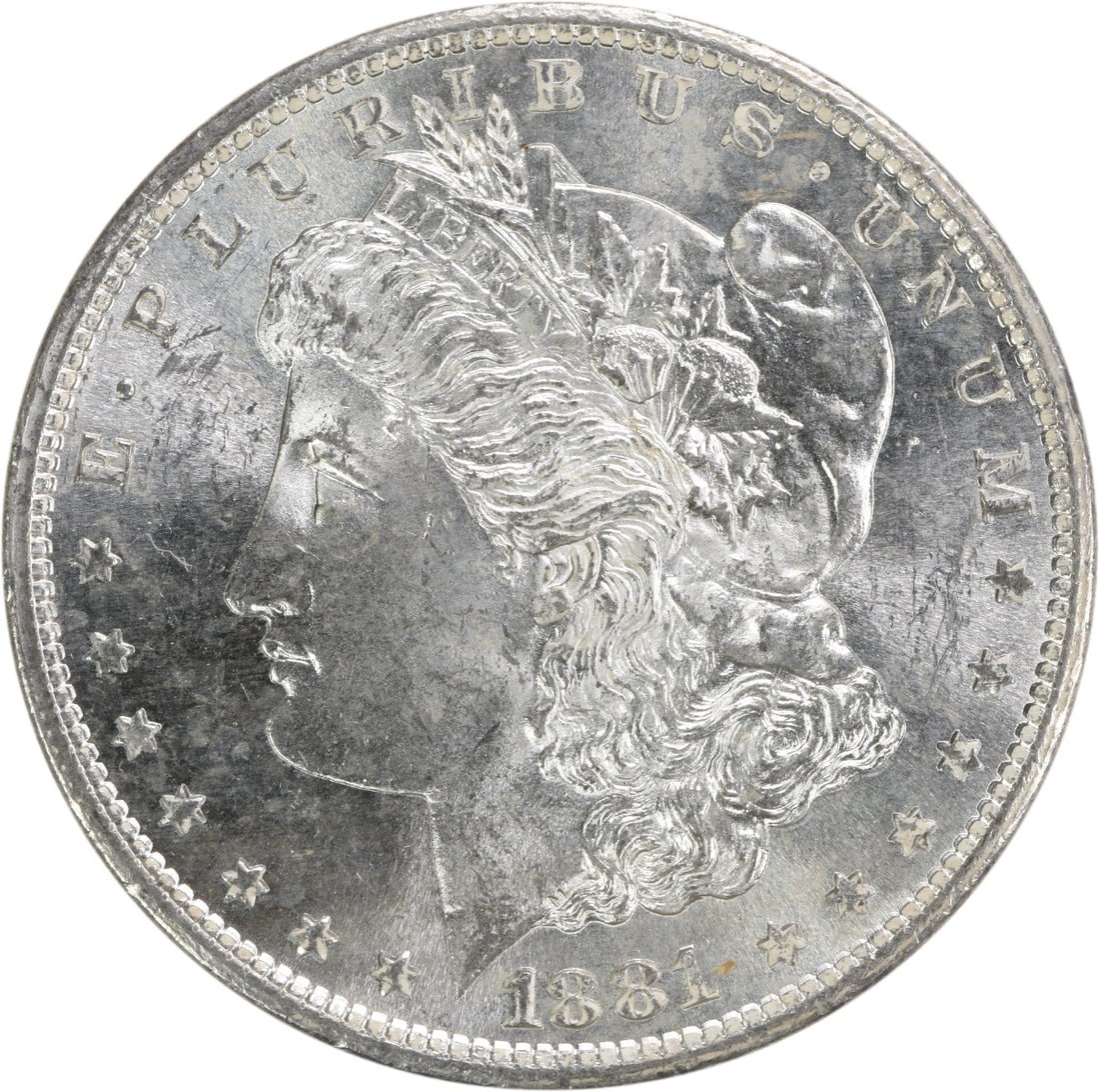 1881-S Morgan Silver Dollar Choice BU Uncertified: 1881-S Morgan Silver Dollar Choice BU Uncertified Choice BU Uncertified 1881-S Morgan Silver Dollar - A high-grade example of the iconic Morgan dollar, featuring its signature design and silver
