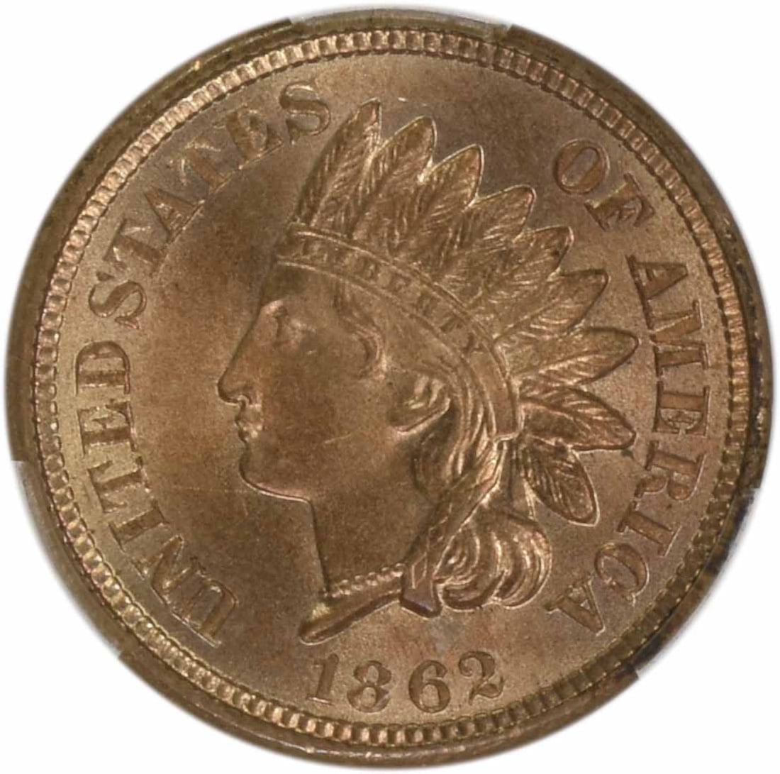 MS65 CACG 1862 CENT - 2