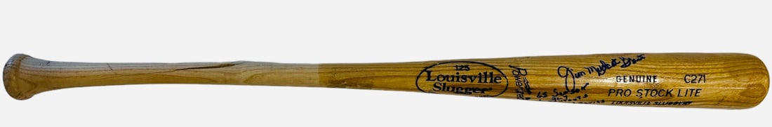 Mudcat Grant Jim Autographed Stat Bat Louisville Slugger C271: Mudcat Grant Jim Autographed Stat Bat Louisville Slugger C271 Signed in blue sharpie across the barrel with multiple inscriptions, this Louisville Slugger C271 Stat Bat bears the mark of Mudcat Grant.