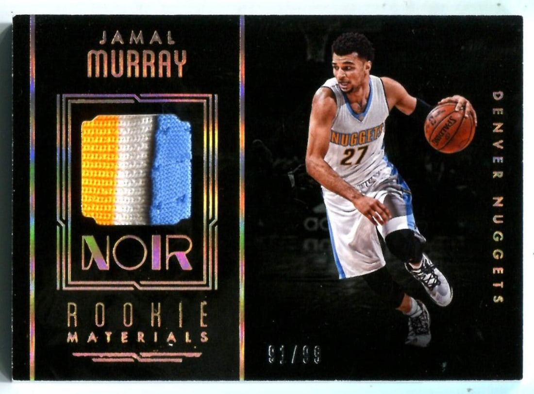 Jamal Murray 2016-17 Panini Noir Rookie Materials Triple Jersey Patch/ 99 (1 of 2)