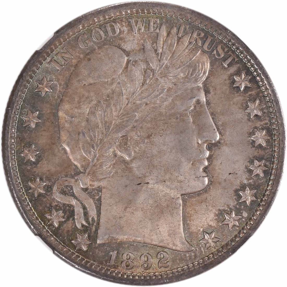 MS65 NGC Barber Silver Half Dollar 1892 - 2