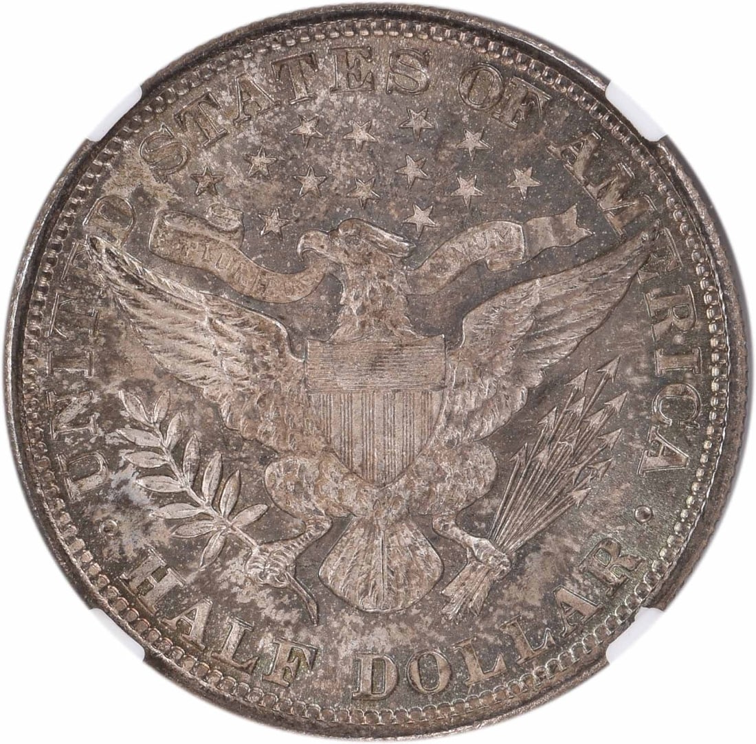 MS65 NGC Barber Silver Half Dollar 1892 - 3