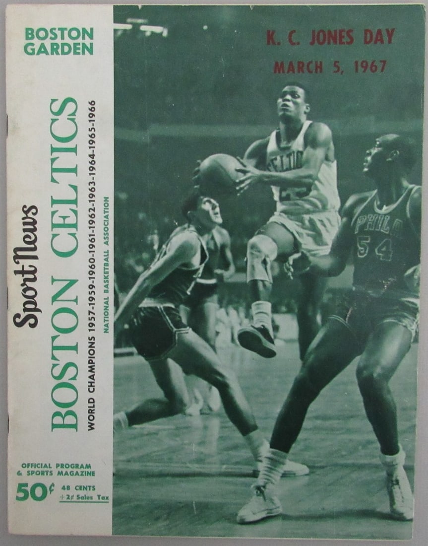K.C. Jones Day March 5 1967 Boston Celtics Los Angeles Lakers Game Program vs: K.C. Jones Day March 5 1967 Boston Celtics Los Angeles Lakers Game Program vs K.C. Jones Day March 5, 1967 Boston Celtics Los Angeles Lakers Game Program - A piece of NBA history featuring the legenda