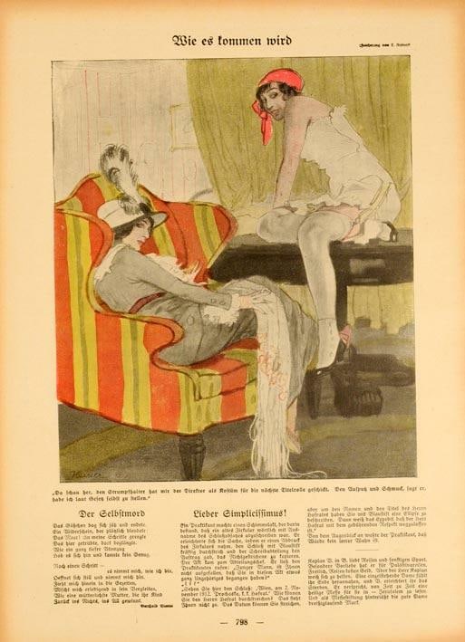 Linen Original By Kainer Scene Lounge 1913 Simplicissimus: Linen Original By Kainer Scene Lounge 1913 Simplicissimus Item Specifics: Size: Small (up to 12in.) Artist: KAINER Style: Art Nouveau Date Of Creation: 1913 Year Of Production: 1913 Width (Inches): 11
