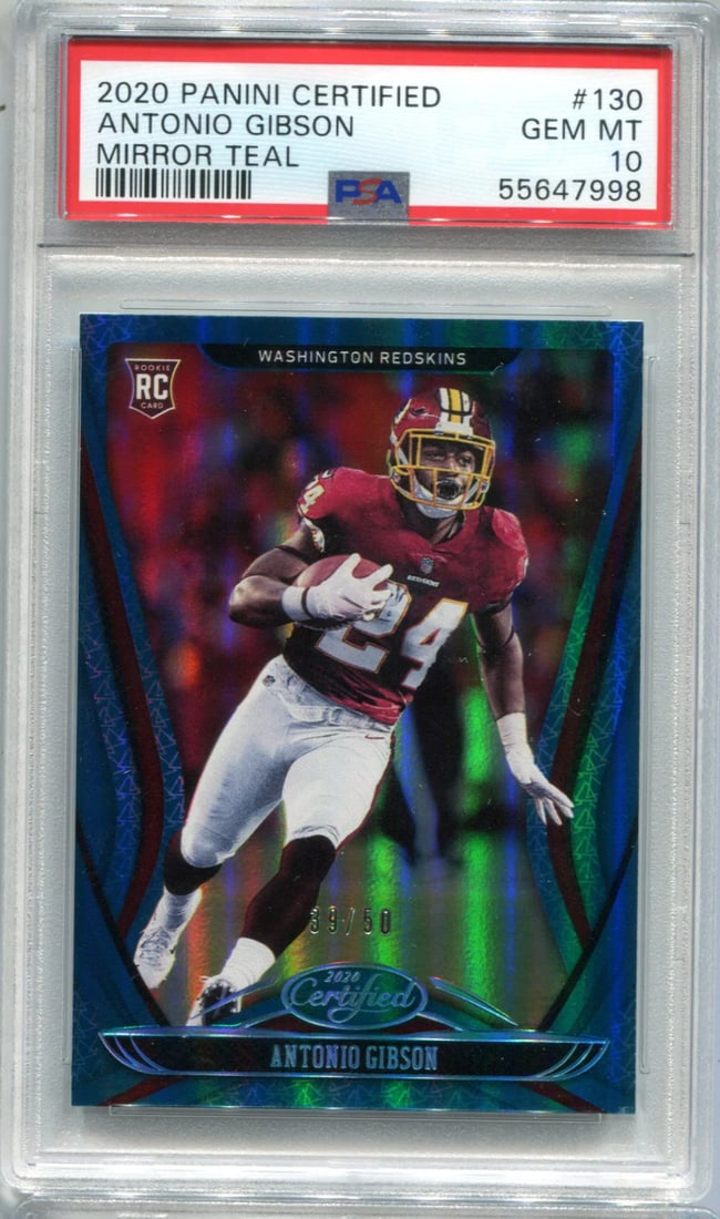 Antonio Gibson 2020 Panini Certified #130 GEM MT 10 RC/ 50 (1 of 2)