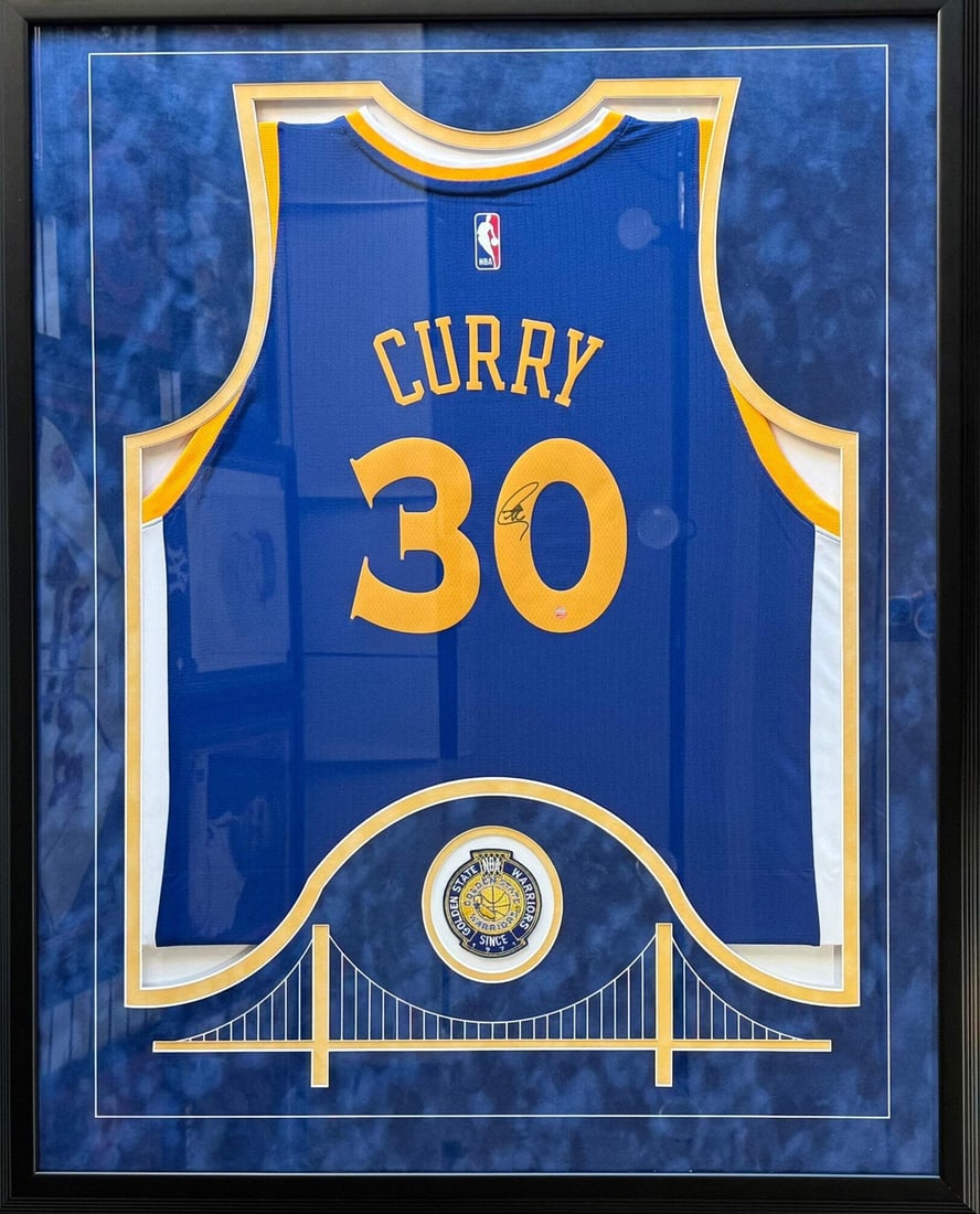Stephen Curry Autographed Framed Authentic Golden State Warriors Jersey (Steiner (1 of 4)