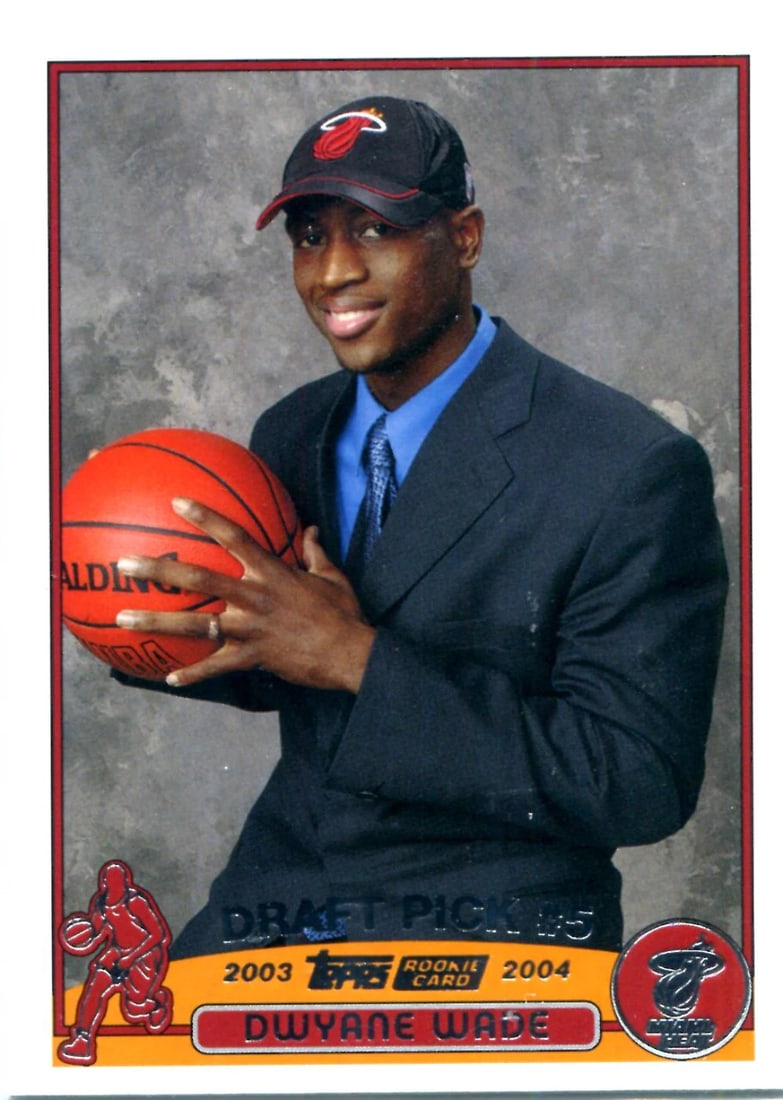 Wade Dwyane 2003-04 Topps Card Rookie: Wade Dwyane 2003-04 Topps Card Rookie The Wade Dwyane 2003-04 Topps Card Rookie features an iconic rookie card of the NBA legend, showcasing his early rise to fame. This card bears a signature and is 