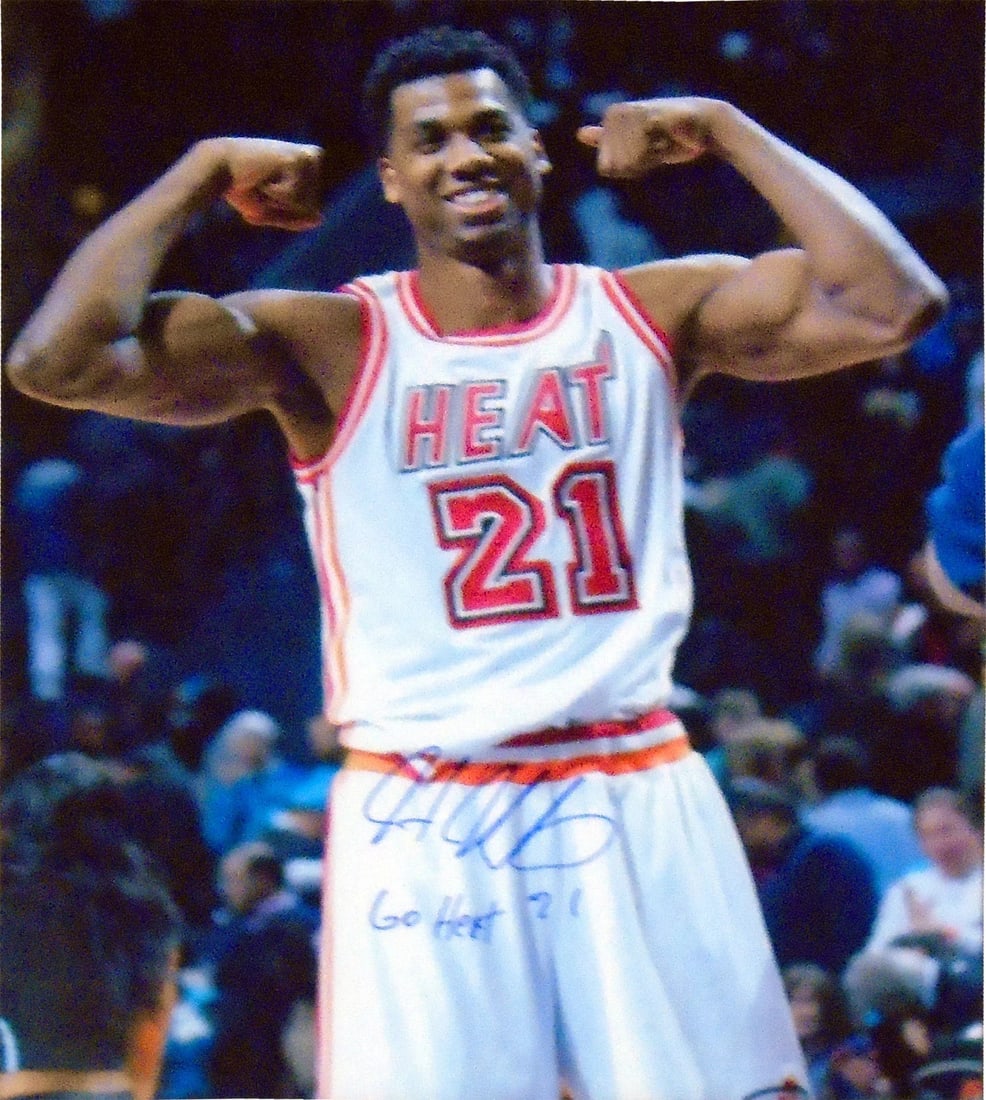 Hassan Whiteside "Go Heat" Autographed Miami Heat Flexing 16x20 Photo (1 of 1)