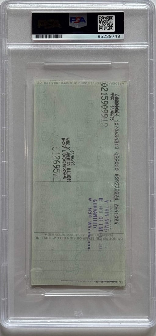 Reggie Jackson Autographed Check (PSA) - 2