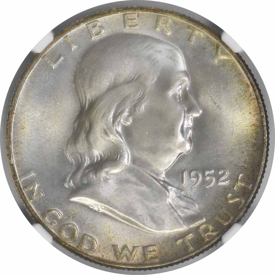MS67FBL NGC Silver Dollar 1952 Franklin - 2