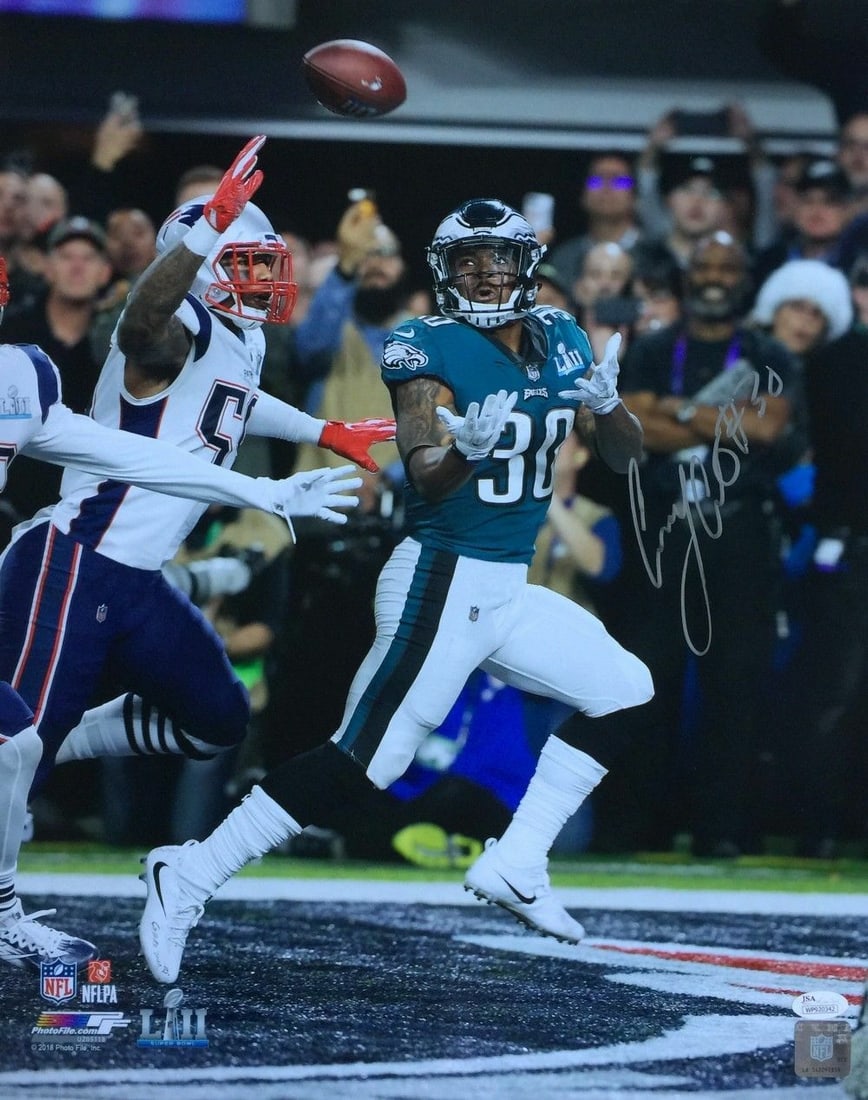Corey Clement TD Catch Eagles Super Bowl 52 LII Signed 16x20 Photo JSA 131784: Corey Clement TD Catch Eagles Super Bowl 52 LII Signed 16x20 Photo JSA 131784 Item Specifics: Sport: Football Product: Photo Original/Reprint: Original Team: Philadelphia Eagles Autograph Authenticati
