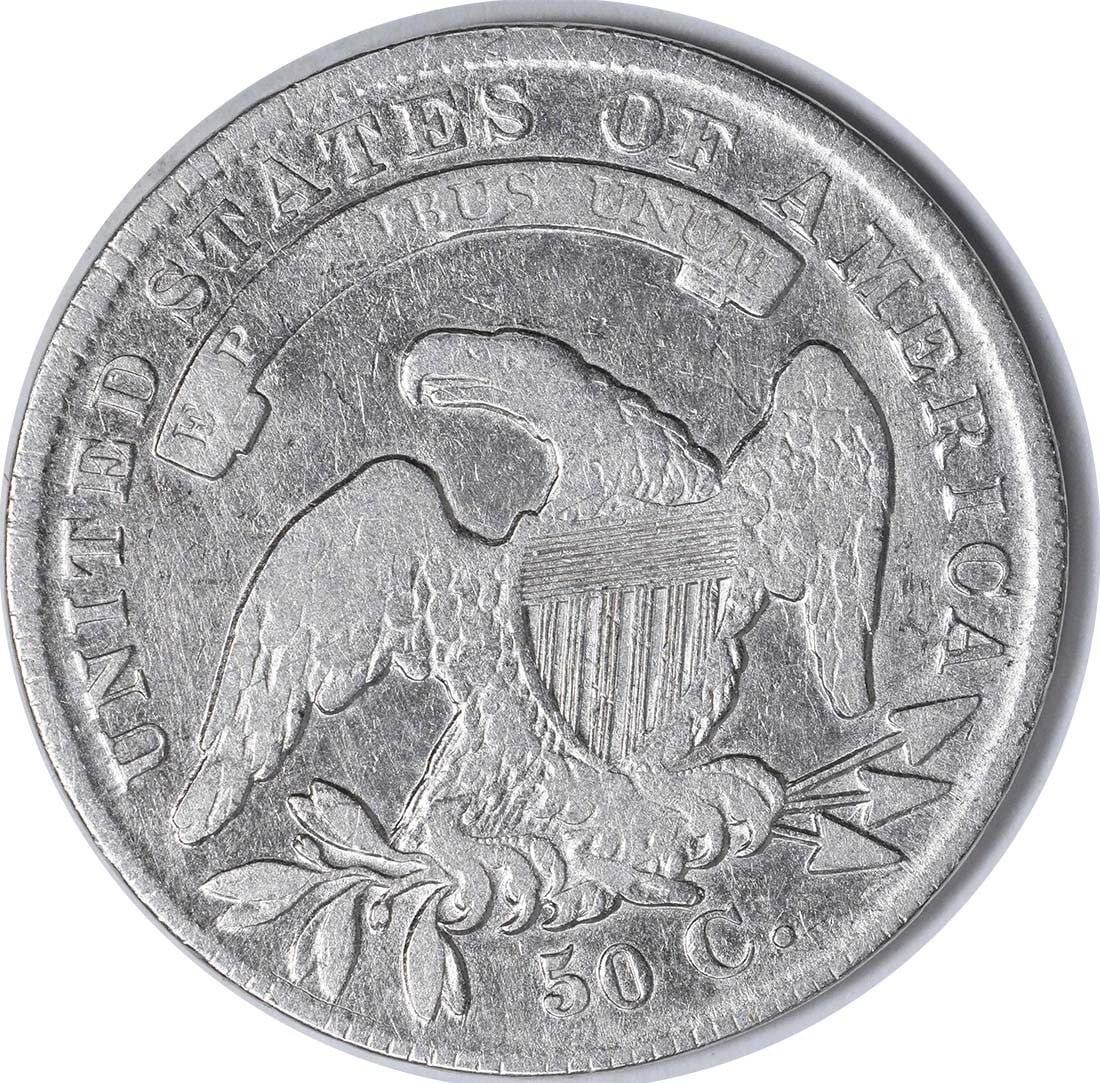 1836 Bust Silver Half Dollar Lettered Edge F Uncertified - 2