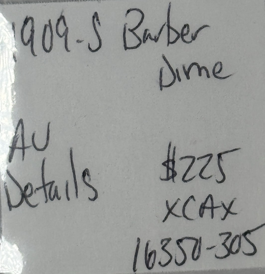 S Barber Dime Details Au - 3