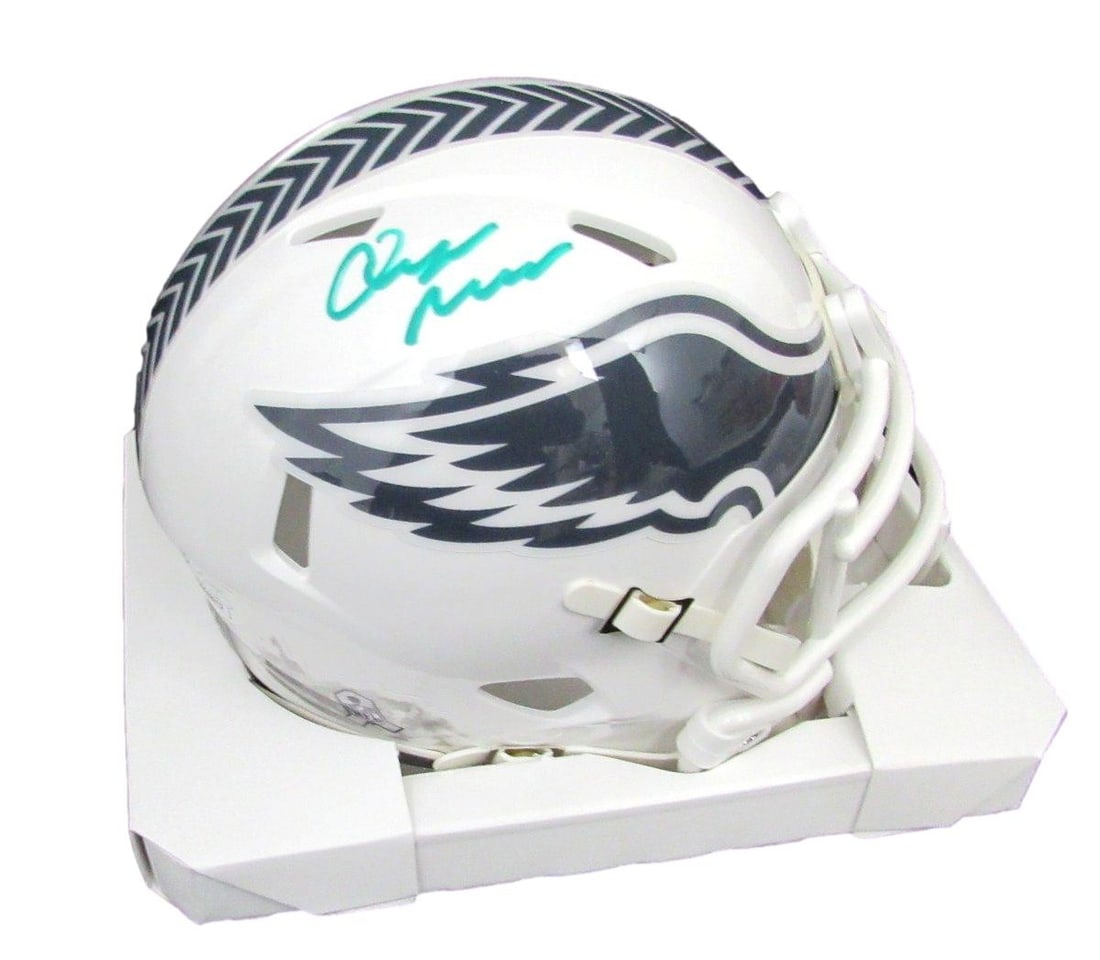 Mini helmet signed quinyon mithcell eagles salute 192985 service 2024: Mini helmet signed quinyon mithcell eagles salute 192985 service 2024 Item Specifics: Original/Reprint: Original Product: Helmet Sport: Football Signed: YES Product Disclaimer: Not affiliated with any