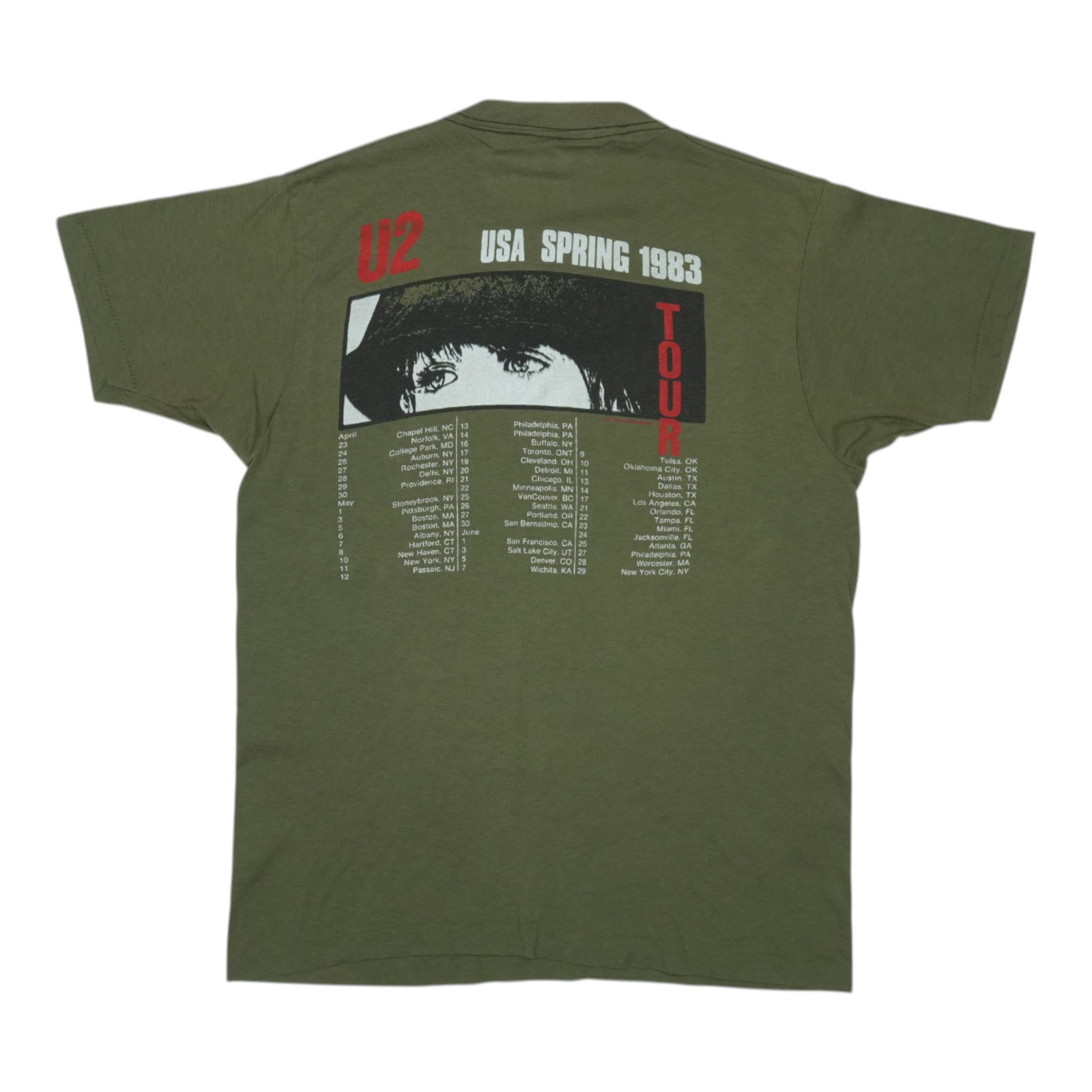 U2 Spring Tour Shirt 1983 - 2
