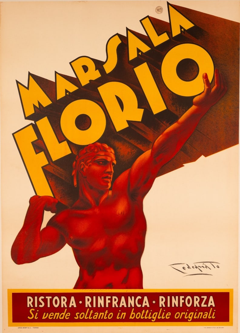 Marsala Florio Plinio Codognato 1951 Italian Wine Poster: Marsala Florio Plinio Codognato 1951 Italian Wine Poster Item Specifics: Unit Of Sale: Single Piece Artist: plinio codognato Size: Large Date Of Creation: 1950-1969 Region Of Origin: Torino Framing: U