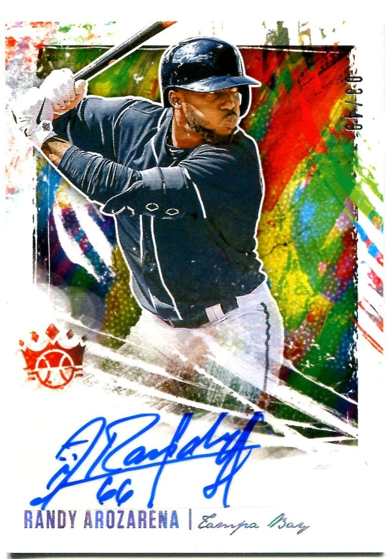 Randy Arozarena Autographed Diamond Kings Rookie Baseball Card #3/ 49 (1 of 2)