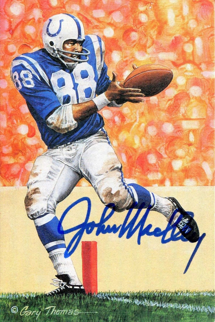 John Mackey Autographed Goal Line Art Postcard (1 of 1)