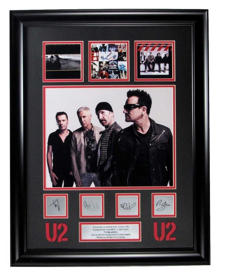 Multi laser signed 11x14 photo framed with rock band 166660 (1 of 3)