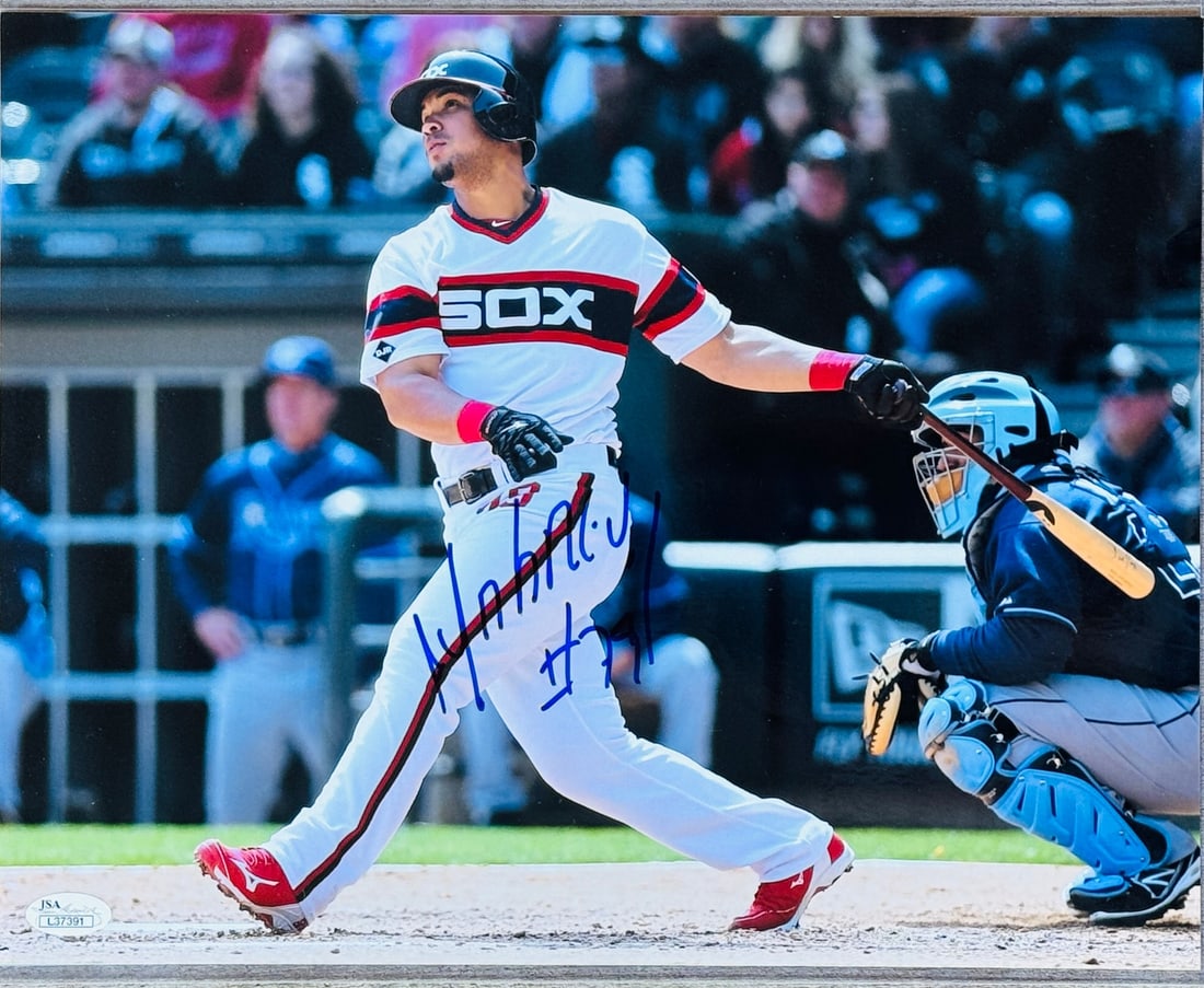 Jose Abreu Autographed 11x14 Baseball Photo (JSA): Jose Abreu Autographed 11x14 Baseball Photo (JSA) Jose Abreu's sharpie signature adds a touch of authenticity to this 11x14 baseball photo, bearing his mark across the front. The James Spence Authenti