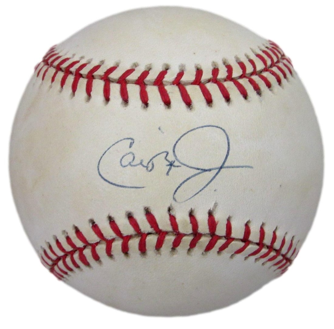 Cal Ripken Jr. Signed HOF Auto OAL Baseball Baltimore Orioles PSA DNA 203556: Cal Ripken Jr. Signed HOF Auto OAL Baseball Baltimore Orioles PSA DNA 203556 Cal Ripken Jr. Signed HOF Auto OAL Baseball DNA 203556 features an authentic autograph from the legendary baseball player, 