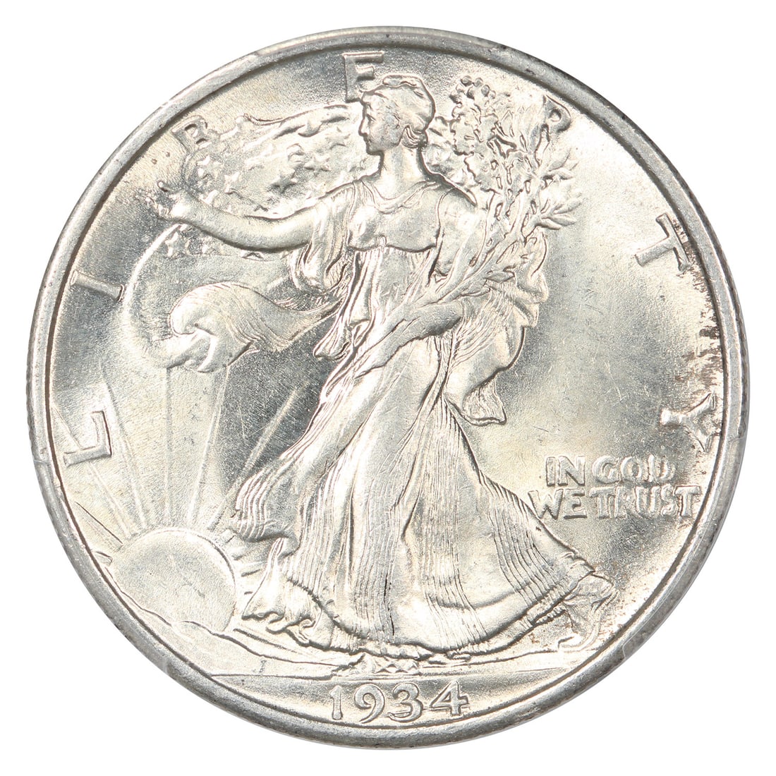 PCGS MS62 Walking Liberty Half Dollar 1934 - 3