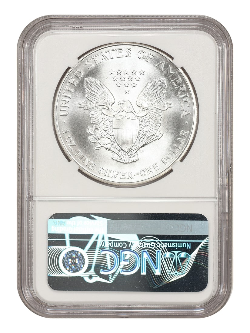 1995 $1 Silver Eagle NGC MS70 - Silver Eagles - Better Date 1 oz Silver - 2