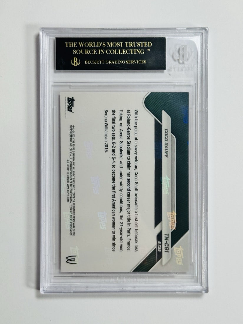 2025 TOPPS NOW COCO GAUFF #TNCG1 BGS 10 PRISTINE - 2