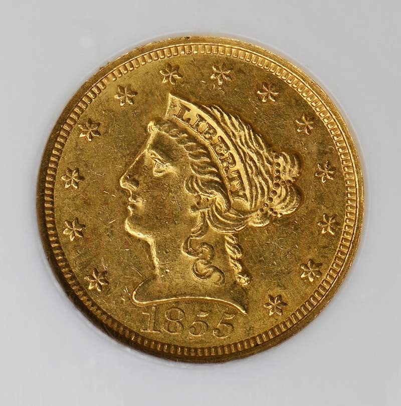 1855 Quarter Eagle $2.50 NGC MS61 - 2