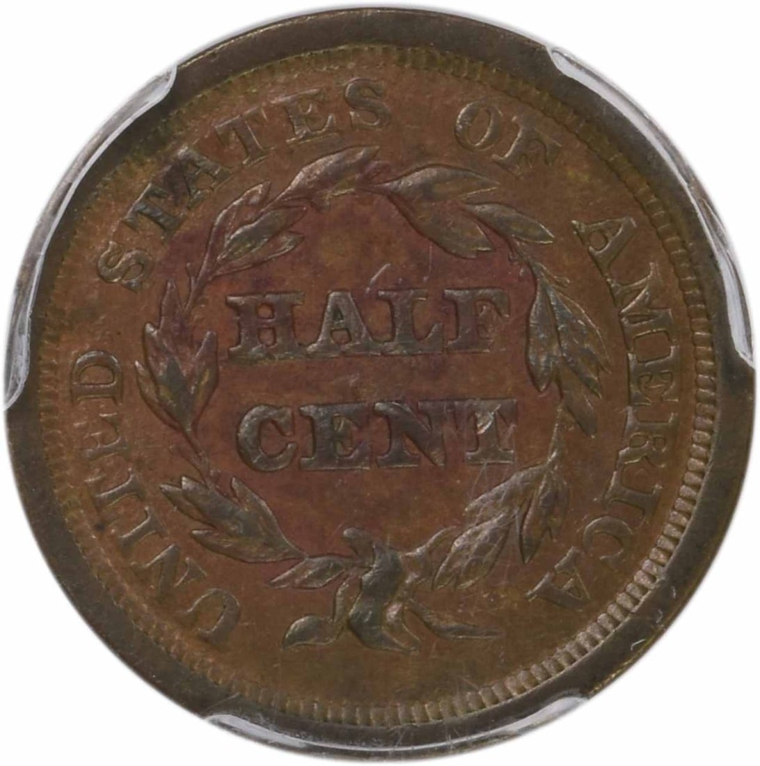 1850 Half Cent AU55 PCGS - 3