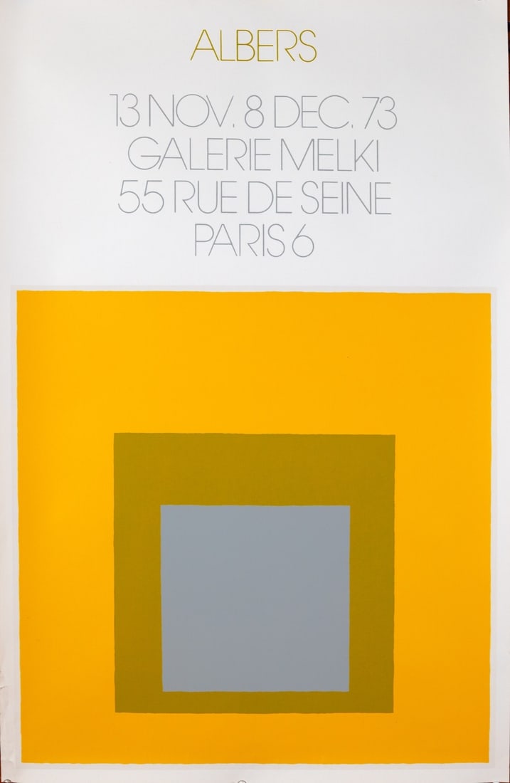 Square Galerie Josef Albers Paris Melki 1973: Square Galerie Josef Albers Paris Melki 1973 Item Specifics: Artist: Josef Albers Unit Of Sale: Single Piece Size: Medium Date Of Creation: 1973 Region Of Origin: south of france Framing: Unframed Yea
