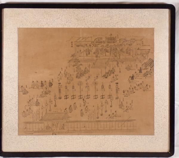 Imperial Shishinden Throne Art Framed Meiji Antique Enthronement Diagram: Imperial Shishinden Throne Art Framed Meiji Antique Enthronement Diagram Item Specifics: Artist: Unknown Subject: Japanese Imperial Enthronement Ceremony Material: Paper Wood Glass Style: Japanese Siz